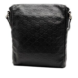 Gucci Bag Shoulder Black ssima Crossbody Leather
